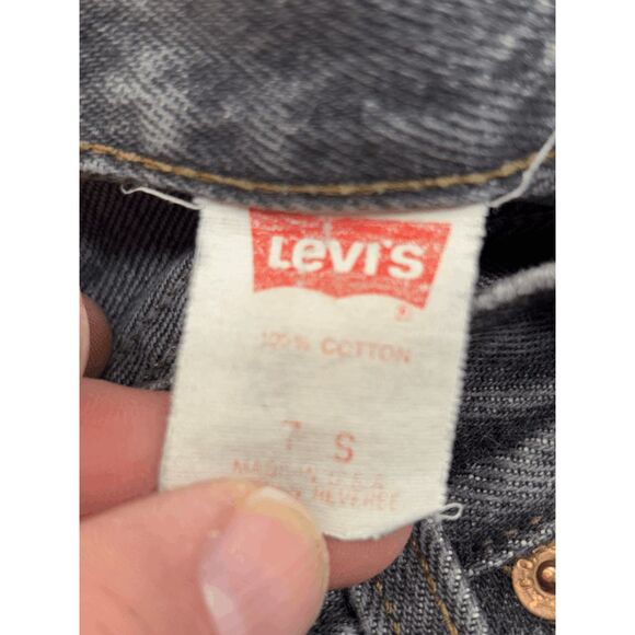 Vintage Women’s Levi’s 501 Denim Black Jeans 13501-0658 USA Made 90s Sz 27x27 - Picture 8 of 11